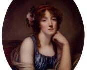 让巴蒂斯特格勒兹 - Portrait Of A Young Woman Said To Be The Artists Daughter